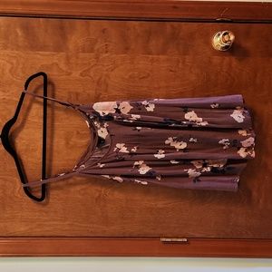 Gently-used, Torrid Spaghetti Top Blouse, Purple, Blue, Pink, and Cream, Size 0X